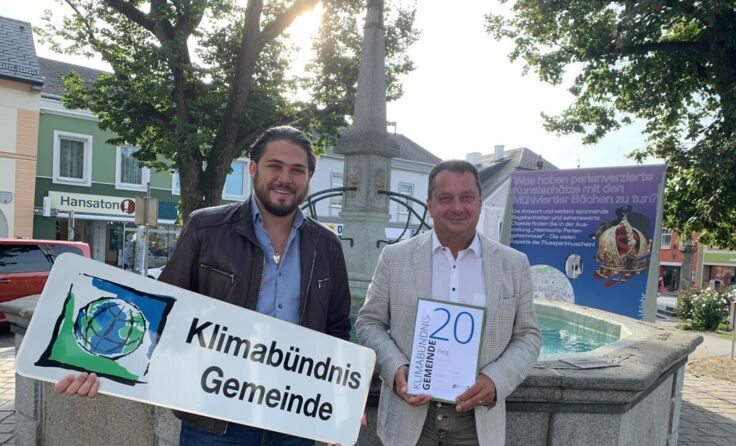 v.l.: ÖVP-Fraktionsobmann Fabio König und Stadtchef Toni Froschauer. (Foto: ÖVP Perg)