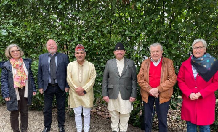 Auch Obmann Arnold Hörmann (3.v.r.) war beim Treffen in Deutschland dabei. (Foto: Swan)