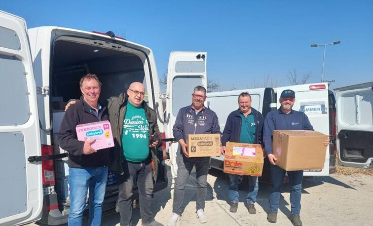 Die erste Hilfslieferung erfolgte Mitte März. (Foto: Gemeinde Windhaag)