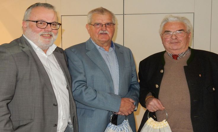 Franz Saxinger, Felix Grubich und Josef Leibetseder (v.l.n.r.) bei der Amtsübergabe.