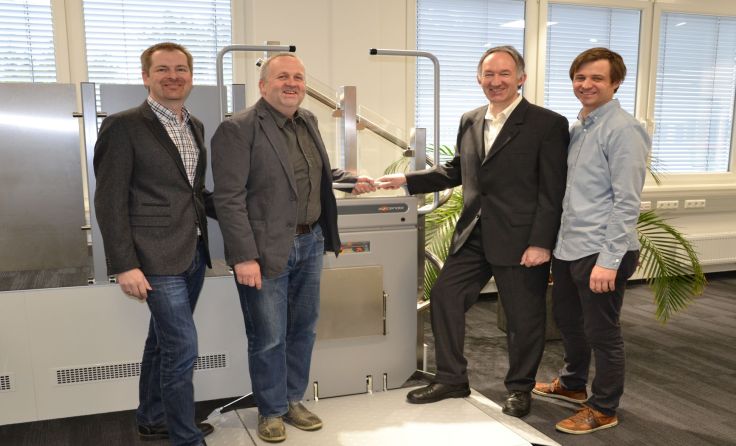 V.l.n.r.: Gilbert Mohringer, Gerald Bumberger, David Hewlett und Manfred Penz Foto: WKO