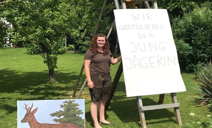 Jungjägerin Sonja Krenn ist die Dritte Dame mit Jagdberechtigung in der Gemeinde Nebelberg.