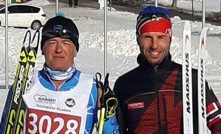 Stefan Praher und Christian Starlinger (v. l.) bei der Tour de Ramsau. Foto: Stefan Praher