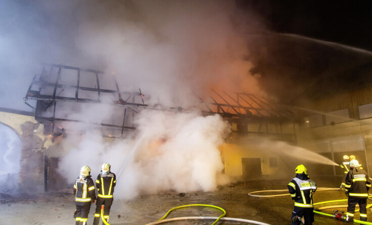 Brand Landwirtschaft in Gilgenberg (Foto: Manfred Fesl)