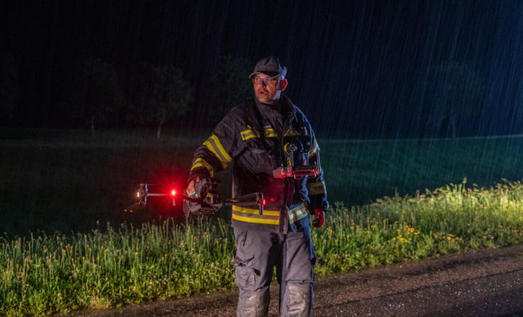 Bei der Suche kamen auch Drohnen zum Einsatz. (Foto: TEAM FOTOKERSCHI.AT / DAVID RAUSCHER)