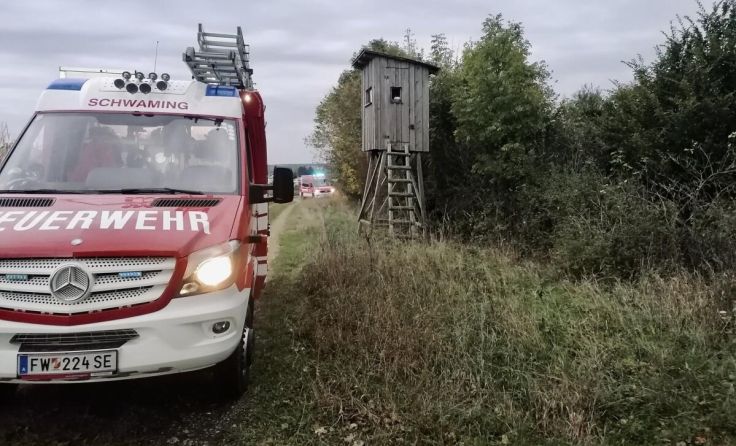 Die Feuerwehr konnte den Mann schnell finden. (Foto: FF Schwaming)
