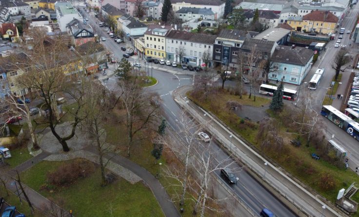 Der Grünbachplatz in Wels (Foto: laumat/Matthias Lauber)