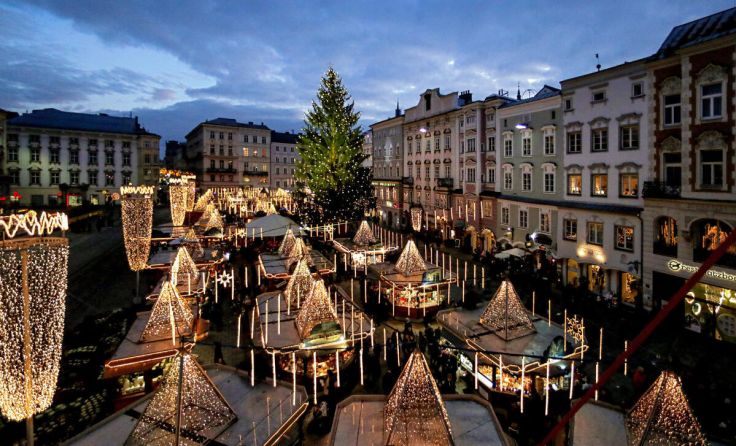 Der Christkindlmarkt am Hauptplatz in Linz (Foto: Volker Weihbold)