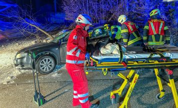 Auto kommt in St. Lorenz von der Straße ab – Beifahrer gerettet