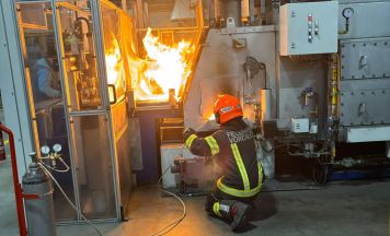 Brand in einem Industrieofen in Vorchdorf
