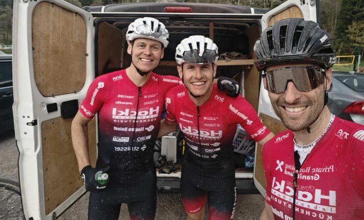 Nach dem Rennen, v. l.: Daniel Oberngruber, Florian Bauer, Daniel Klug (Foto: Daniel Klug)