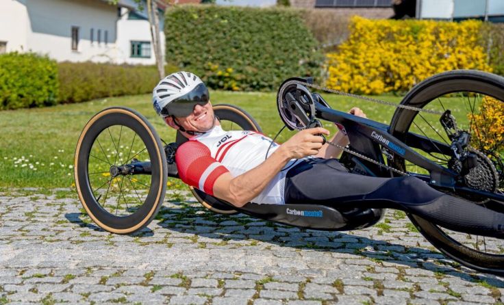 Para-Triathlet Florian Brungraber im Aufbautraining für die Saison 2026. (Foto: Ascendor GmbH)