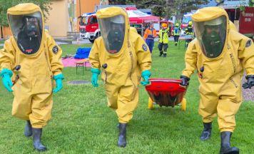 Chlorgasaustritt im Goiserer Parkbad geübt