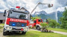 Relaisleitungsübung fordert neun Feuerwehren in Hinterstoder