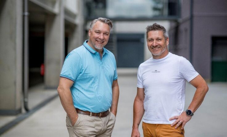 Baumeister Christoph Freudenthaler (l.) und Bernhard Wöhrer (Foto: Pröll Martin)