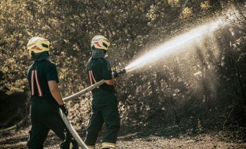 Feuerwehr bei Waldbrand in Tragwein im Großeinsatz