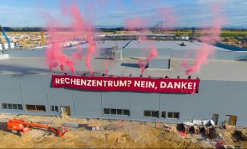 Protestaktion gegen Google-Rechenzentrum in Kronstorf