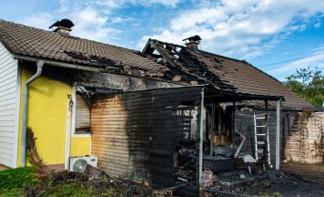 Dach eines Wohnhauses in Goldwörth brannte
