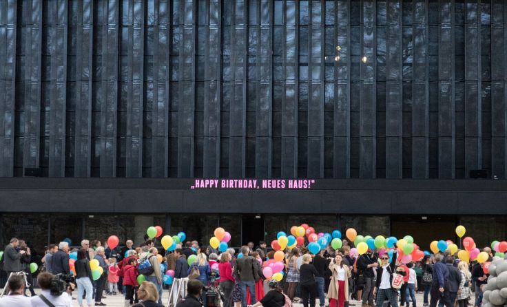Ein Luftballonstart sorgte für Abwechslung beim Geburtstagsfest. Foto: Sakher Almonem