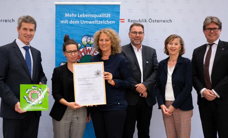 Preisverleihung an die HLW Bad Ischl (Foto: BMK / Viktoria Miess)