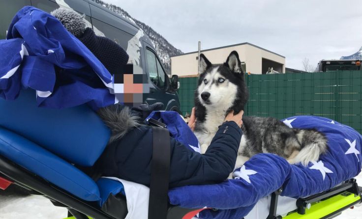 Huskys erfüllten letzten Wunsch (Foto: Verein Rollende Engel)