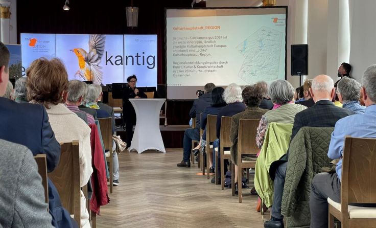 Elisabeth Schweeger erklärte, worum es bei der Kulturhauptstadt geht. (Foto: Katharina Wimmer)
