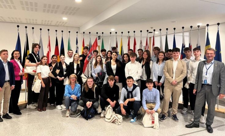 Schüler der HAK Bad Ischl zu Besuch in Brüssel. (Foto: HAK Bad Ischl)