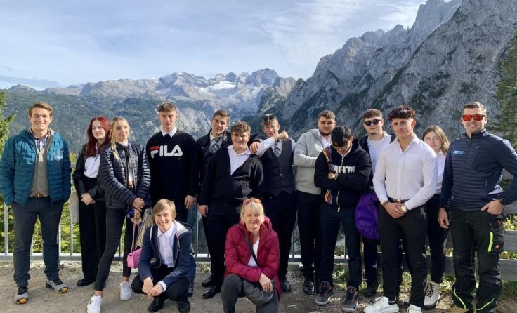 Die Tourismusschüler besuchten die Gosaukammbahn. (Foto: TS-Bad Ischl)