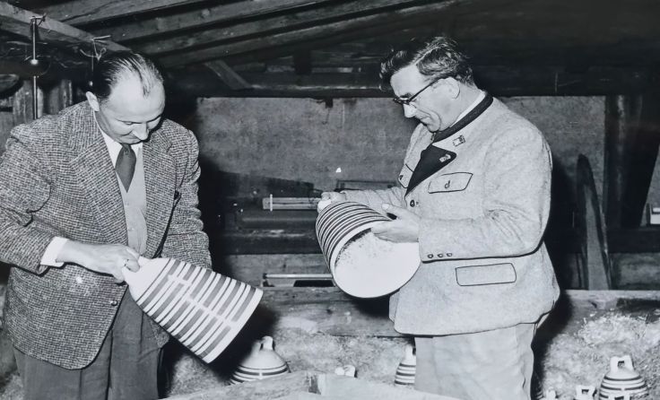Franz Prielhofer und Alt-Bürgermeister Karl Piringer (re.) Foto: Archiv Hans Wageneder