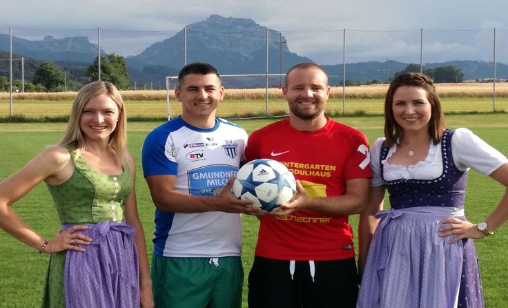 Kapitäne Marco Kontschieder und Dragan Calic freuen sich auf das Traunseetram-Derby. Foto: privat