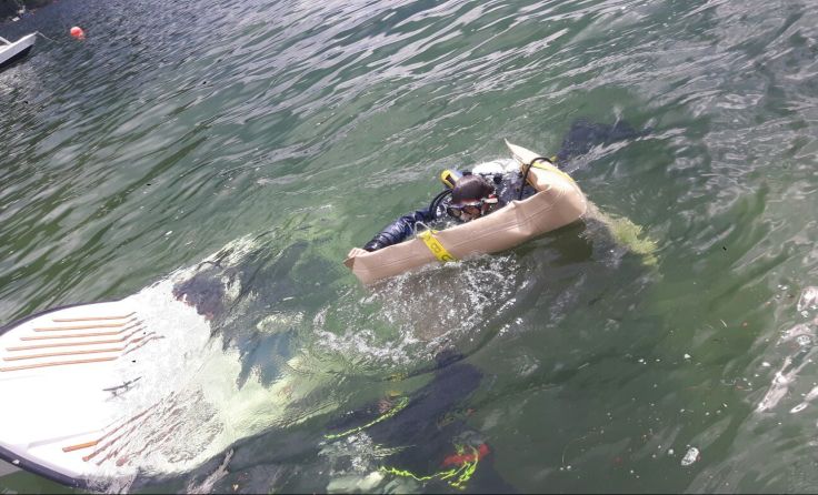 Zur Bergung mussten Taucher anrücken. Foto: Österreichische Wasserrettung/LV OÖ