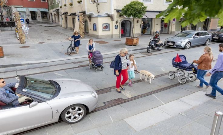 Begegnungszone der Traunseestadt für Mobilitätspreis nominiert Foto: Gottfried H. Sager