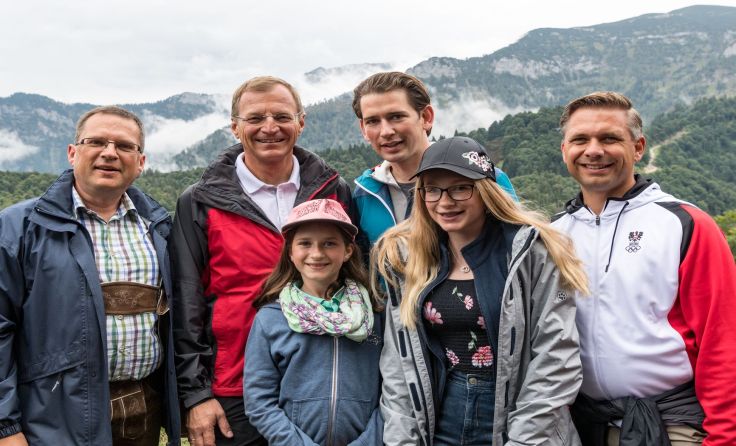 1500 Unterstützer wanderten mit Sebastian Kurz auf den Kasberg. Foto: ÖVP