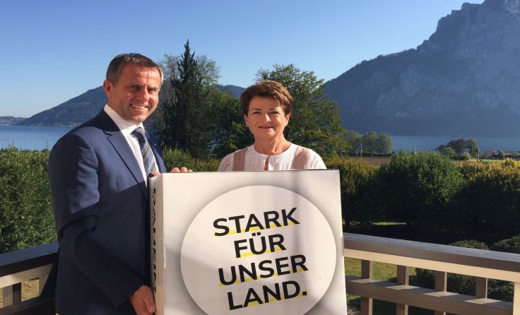 Rudi Raffelsberger und Martina Pühringer ziehen Bilanz. Foto: ÖVP Salzkammergut