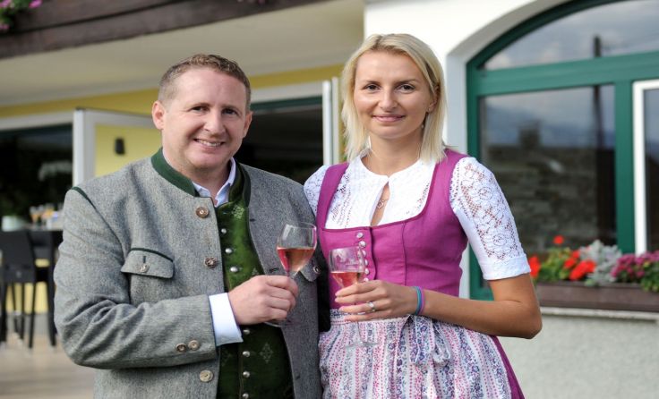 Führen das Hotel gemeinsam: Christian und Aleksandra Pumberger Foto: Klemens Fellner
