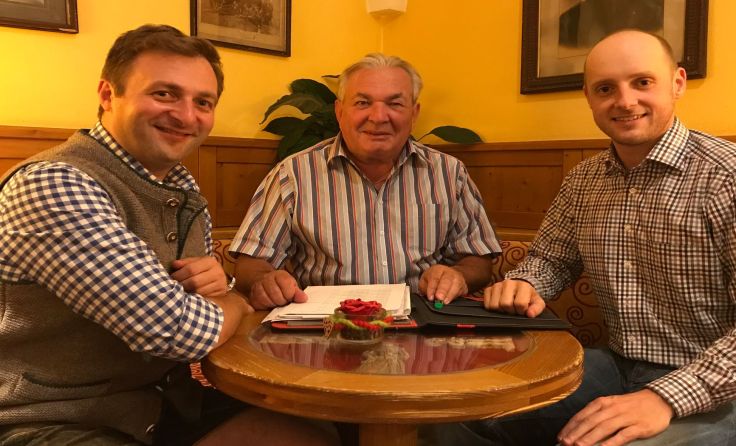 Ortschef Franz Eisl, Alexander Wallner , Andreas Limbacher (v. l.) Foto: Arno Perfaller
