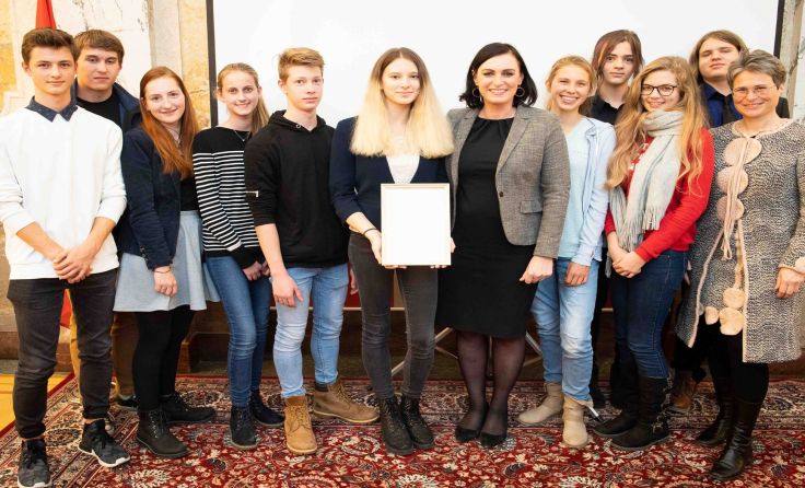 Die Gewinner in der Kategorie „Oberstufe“ vom BG/BRG Bad Isch. Foto: Paul Gruber