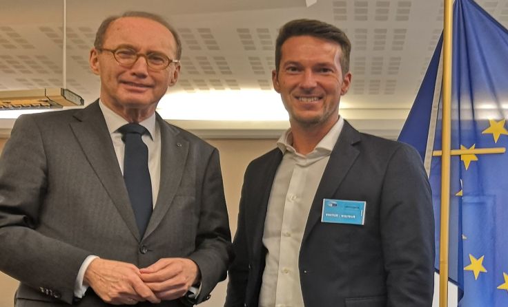 Othmar Karas und Hansjörg Peer (v. l.) Foto: ÖVP Bad Goisern