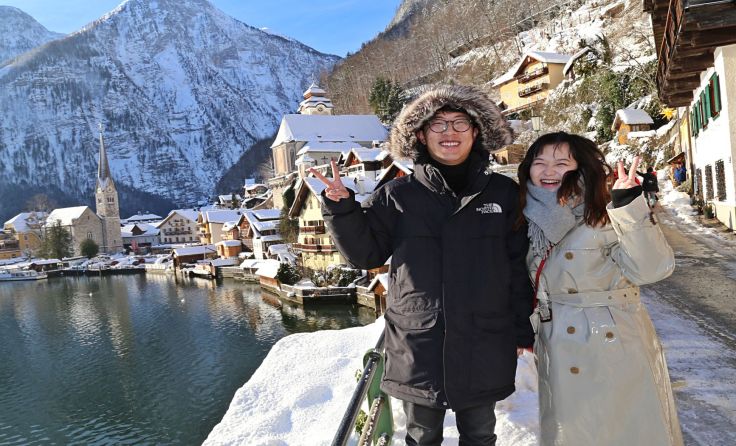 Touristen stürmen auch im Winter den Weltkulturerbe-Ort. Foto: Hörmandinger
