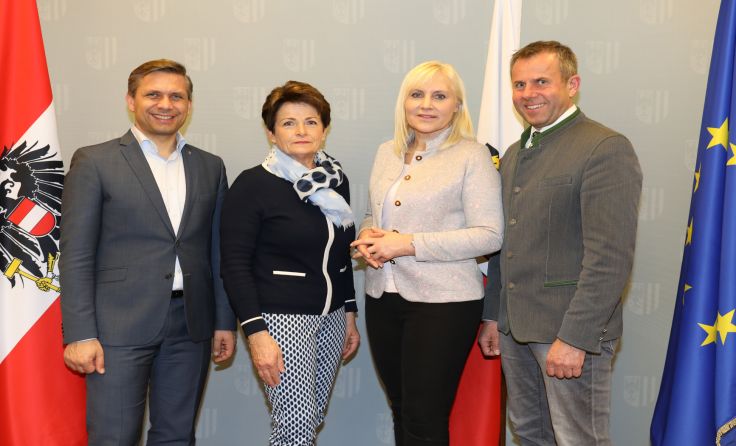 Hattmansdorfer, Pühringer, Winzig, Raffelsberger (v. li.) Foto: ÖVP