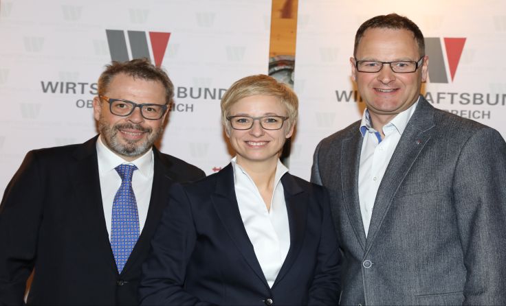 Arno Perfaller, Doris Hummer, Martin Ettinger (v. li.) Foto: OÖ. Wirtschaftsbund