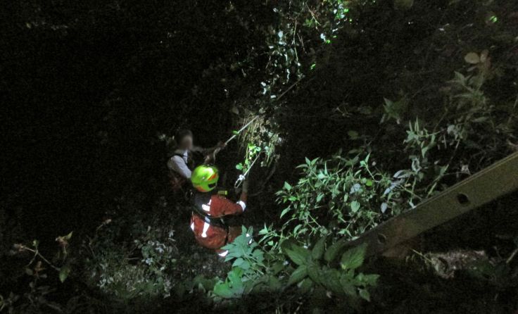 Nächtlicher Feuerwehreinsatz im Inneren Salzkammergut. Foto: FF Bad Goisern