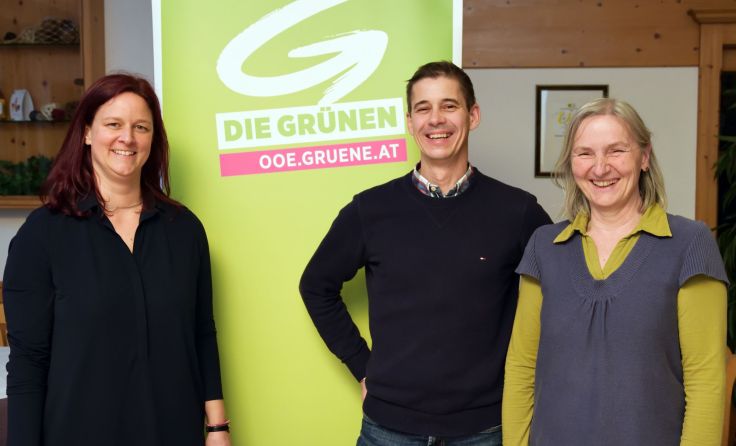 Ursula Roschger, Reinhard Ammer, Aloisia Altmanninger (v. li.) Foto: Die Grünen OÖ