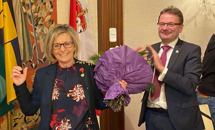 Ines Schiller (li.) mit Ex-Stadtchef Hannes Heide (re.) Foto: Tom Leitner