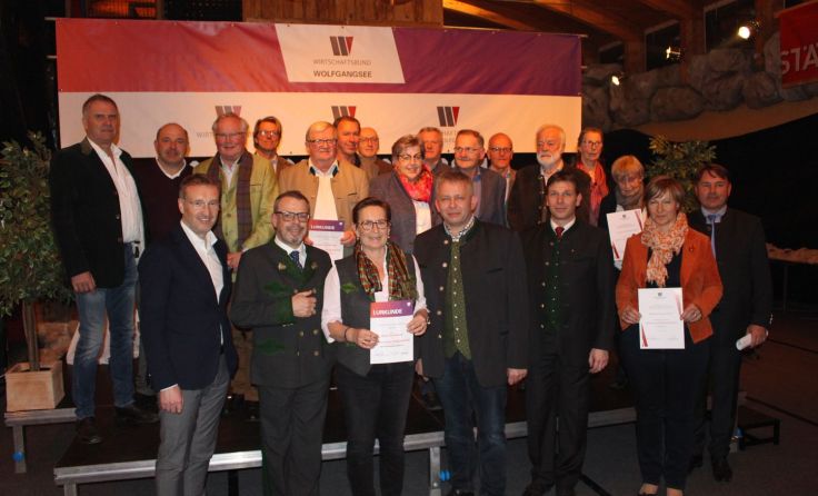 Unternehmerpersönlichkeiten aus den Wolfgangseegemeinden wurden ausgezeichnet. Foto: WB Wolfgangsee