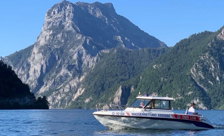 Wasserrettung im Einsatz. Foto: ÖWR Ebensee