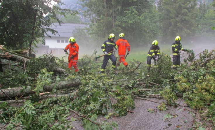 Feuerwehrleute im Einsatz. Foto: FF Bad Goisern