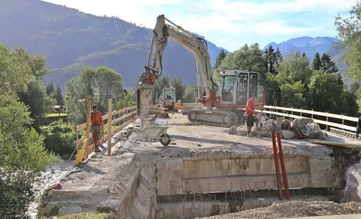 Arbeiten an der Rudolfsbrücke. Foto: Hörmandinger