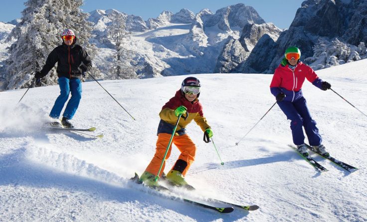Skifahrer in der Skiregion Dachstein-West Foto: Manfred Schoepf