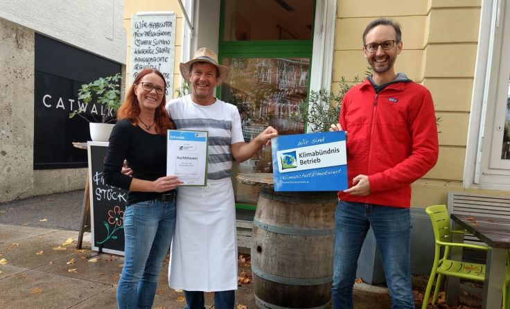Sabine Feichtinger, Siegfried Baumgartner, Norbert Rainer (v. li.) Foto: Klimabündnis OÖ